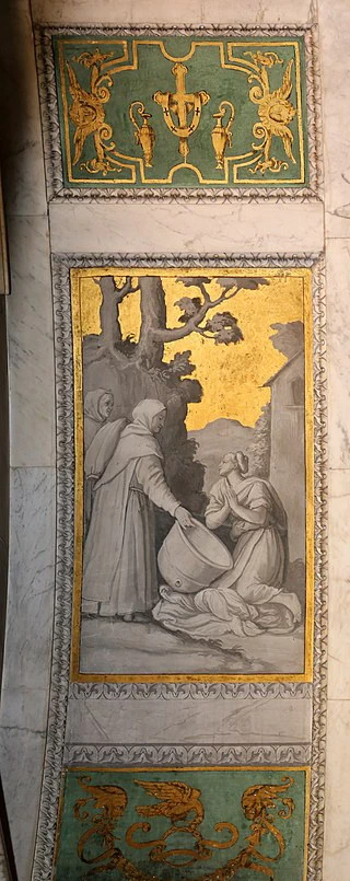 15-Cappella Salviati in San Marco-antonino ripara un catino rotto di ritorno da s. Domenico di Fiesole - Chiesa di san Marco, Firenze